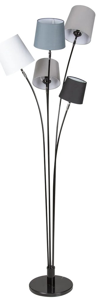 Stojacia lampa Levels čierna biela šedá