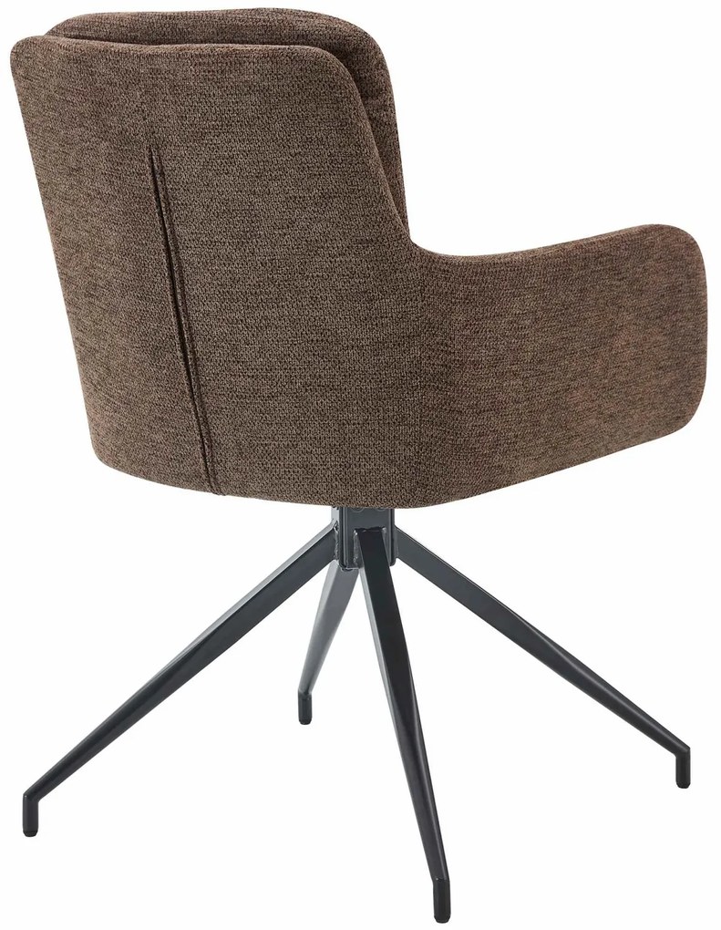 Jedálenská stolička Pickett - látka - hnedá