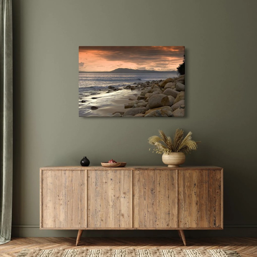 Obraz - More a hory (90x60 cm)
