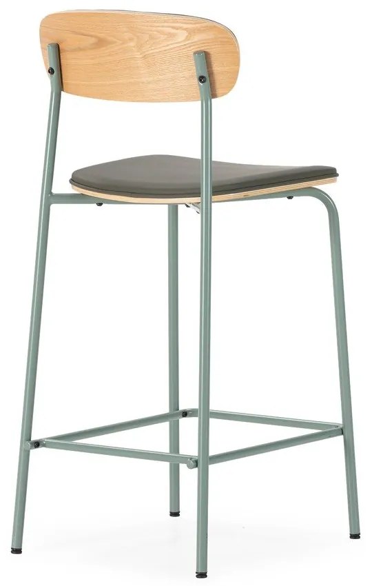 Tmavozelené čalúnené barové stoličky v súprave 2 ks (výška sedadla 65,5 cm) Saula – Marckeric