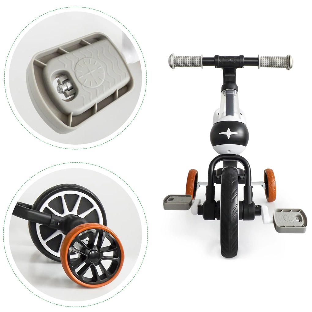 WELLHOX Balančný bicykel 4v1 - čierny