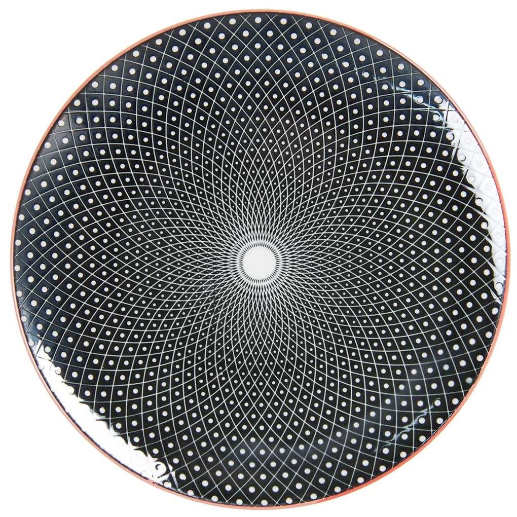 Čierny jedálenský tanier Blackin - Ø 26 cm