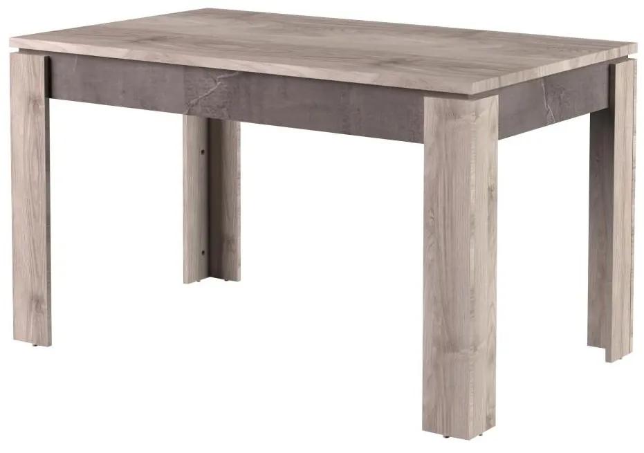 Tempo Kondela Jedálenský rozkladací stôl, gaštan nairobi/onyx, 130-175x80 cm, JESI