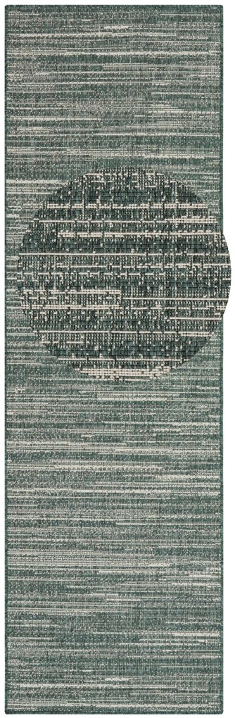 Kusový koberec Gemini 105547 Green z kolekcie Elle – na von aj na doma, 80x250, zelená, chodba / predsieň, ELLE Decoration