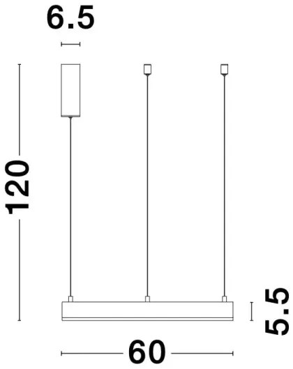 LED luster Motif 60 zlaté stmievateľné