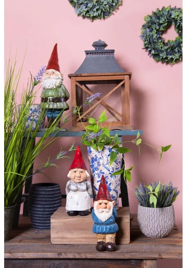 Dekorácia socha škriatok v červenej čiapočke - 22*13*40 cm