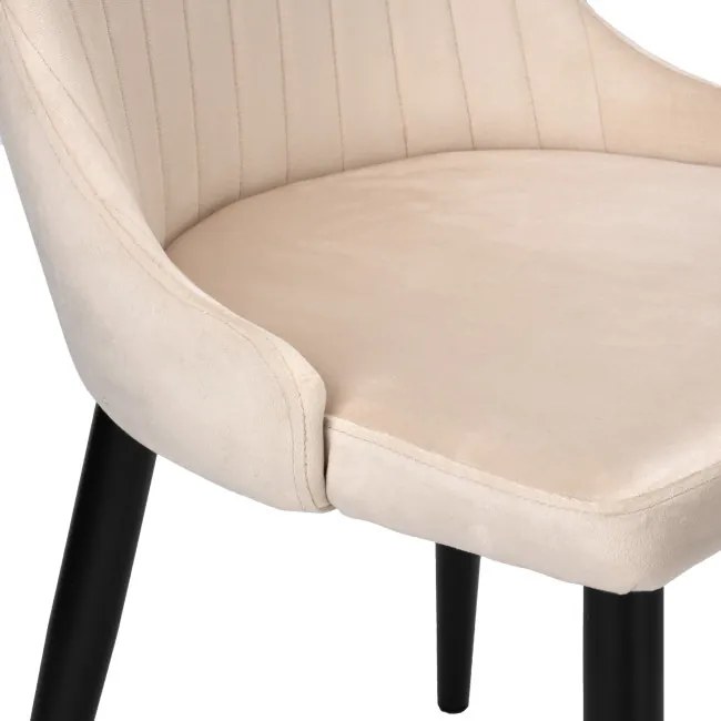 Jedálenská stolička LORIENT zamatová, béžová