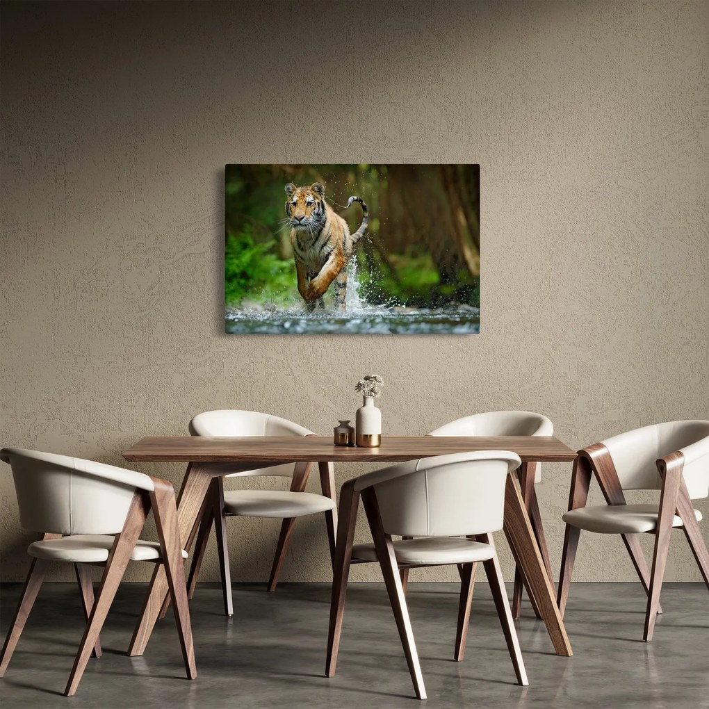 Obraz bežiaceho tigra (90x60 cm)