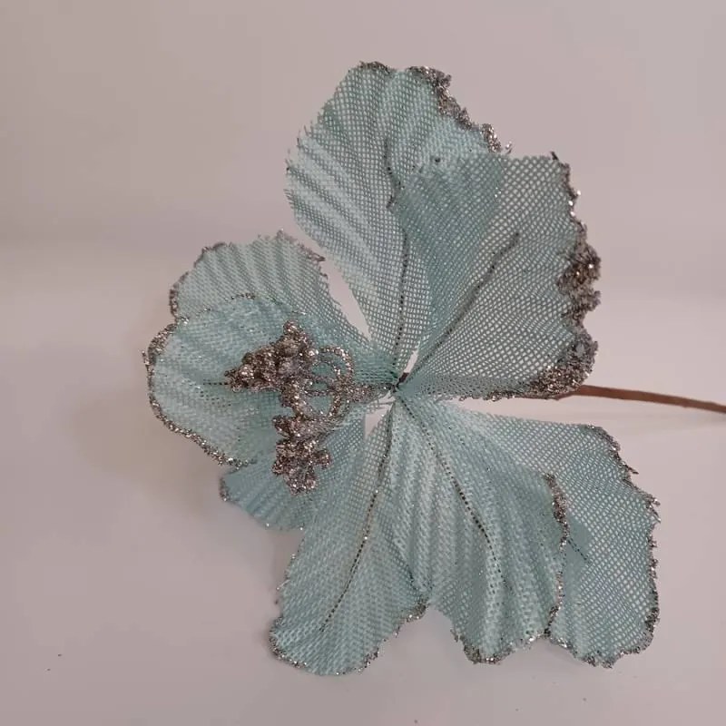 DECOLED Umelý kvet modrý, 20,5x17 cm