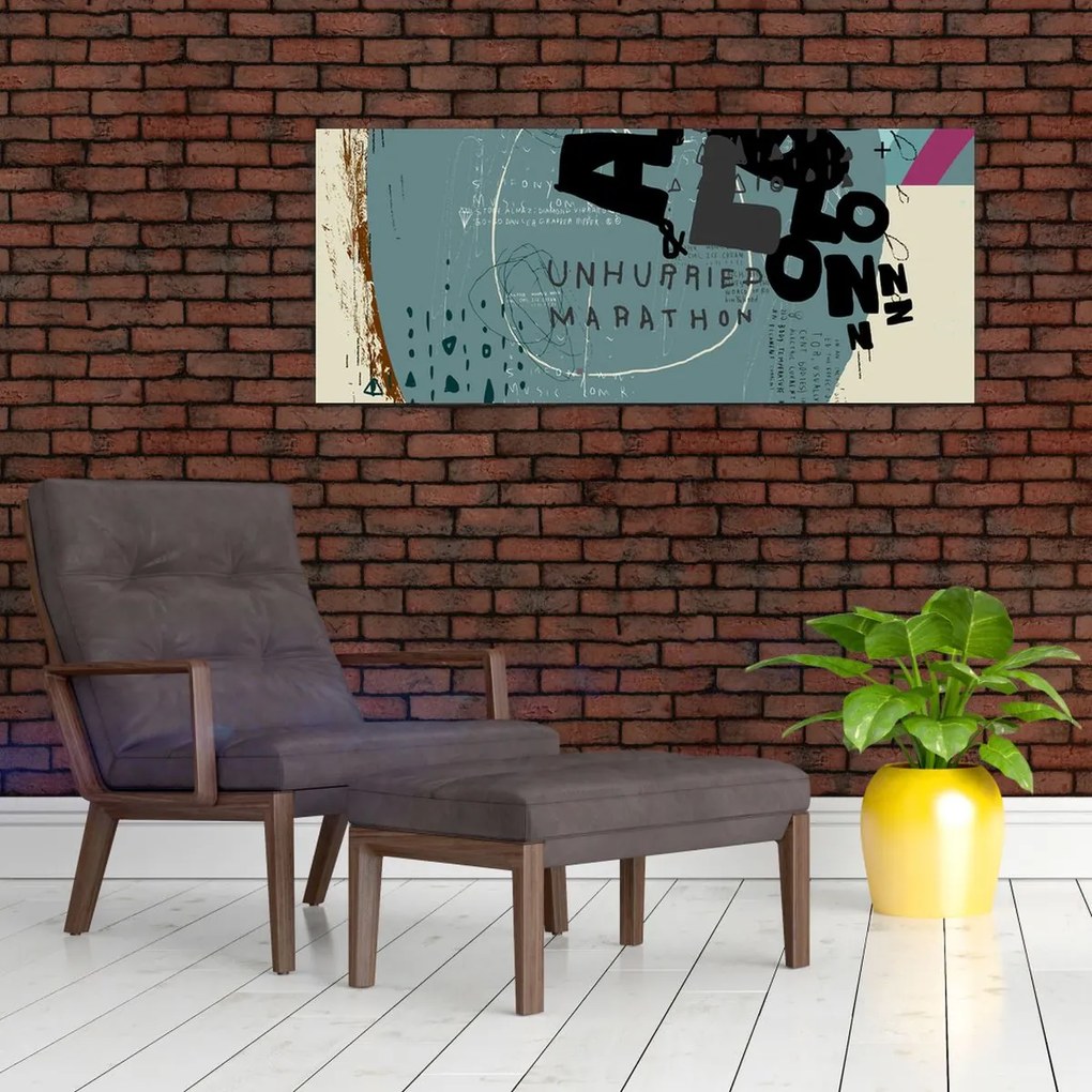 Obraz - Lietajúci balón s dúhou (120x50 cm)