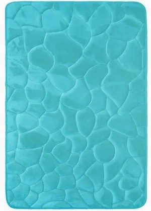 BO-MA koberce Protiskluzová koupelnová předložka 3D 0133 tyrkys - 50x80 cm