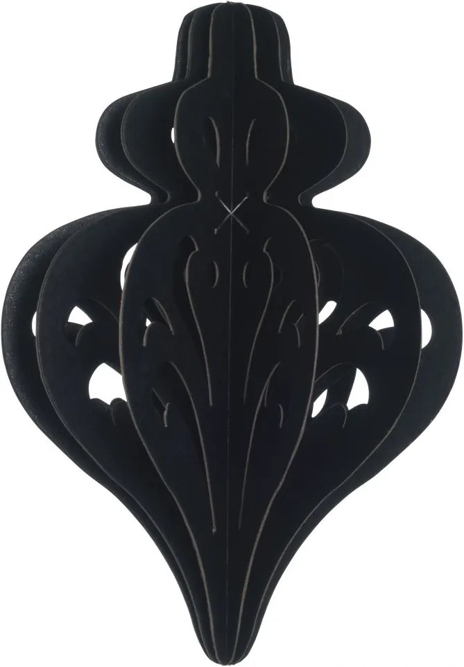 MADAM STOLTZ Papierová ozdoba Ornament black 25 cm