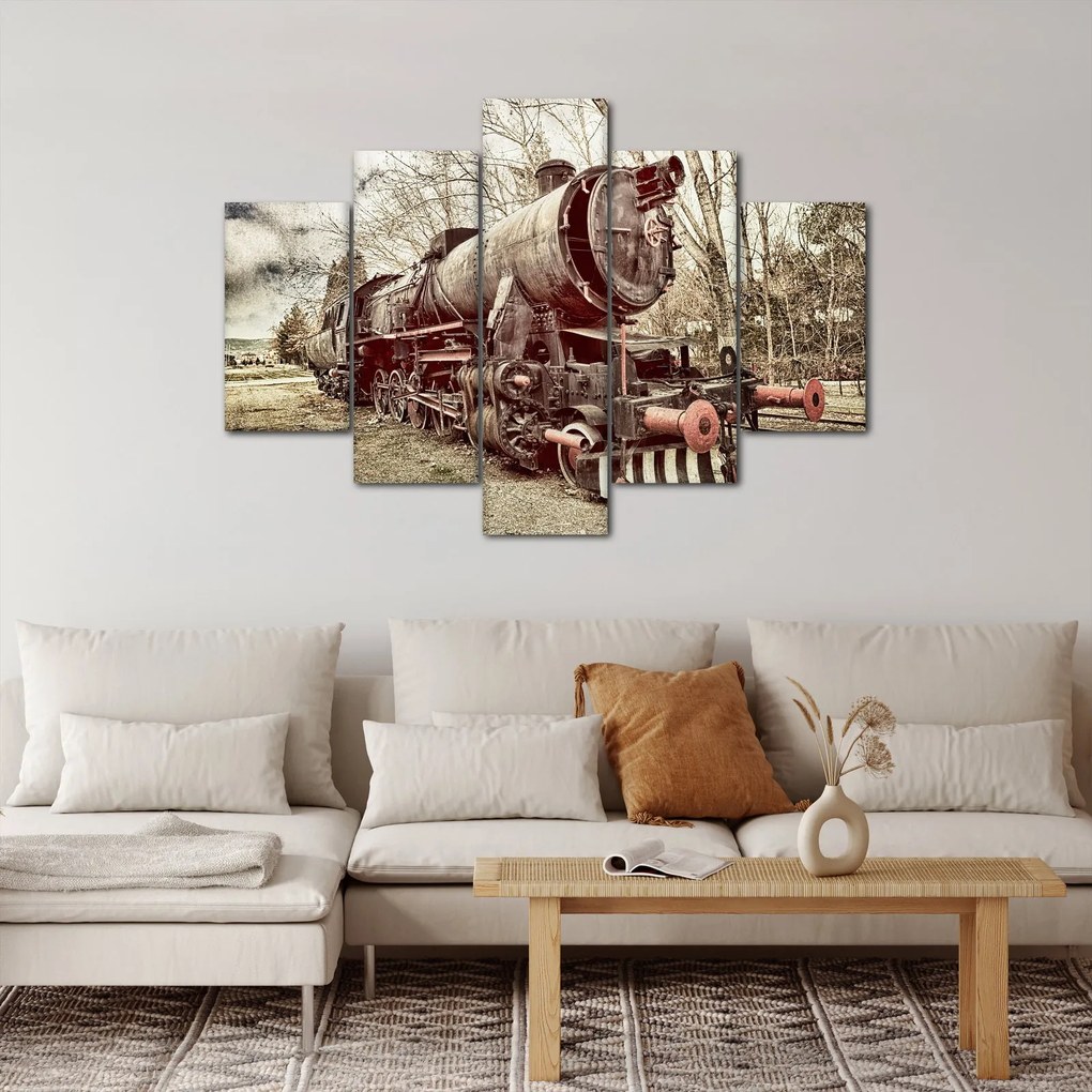 Historický obraz lokomotívy (150x105 cm)