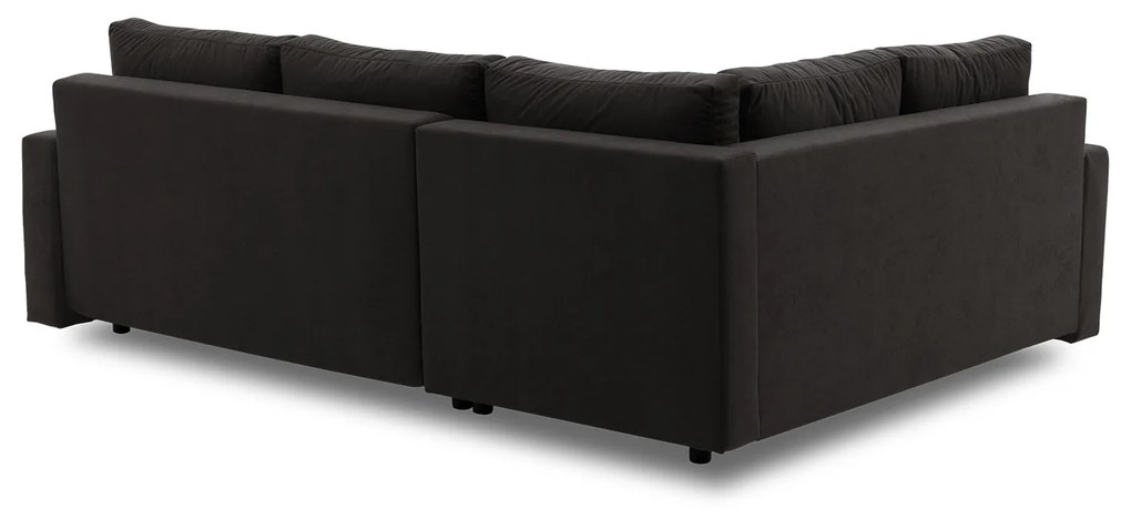 Rohová rozkladacia sedacia súprava GRANDE PLUS - color mikro Ľavá Čierna