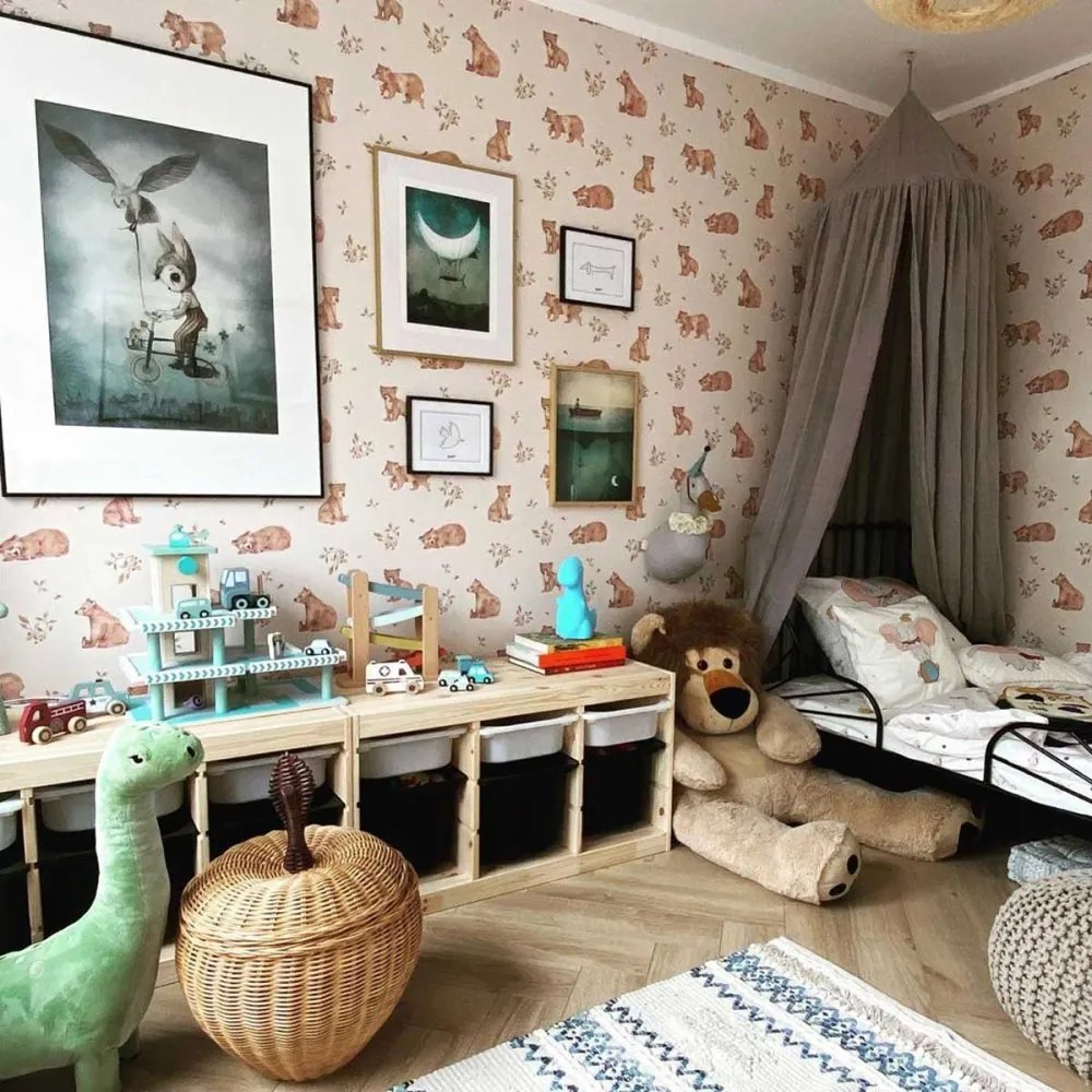 Tapeta malí medvede 280x50 cm