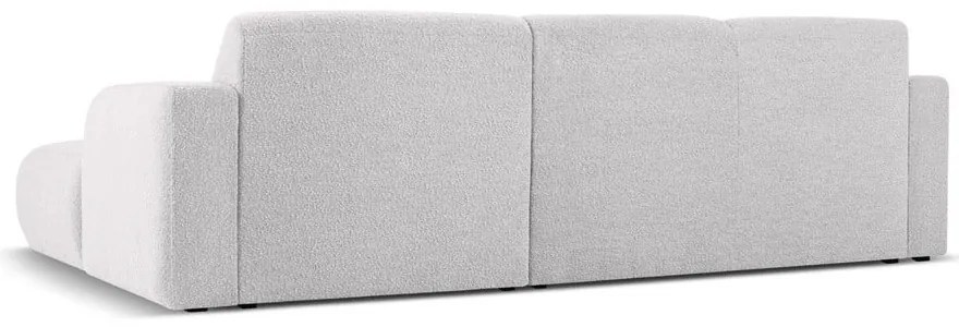 Svetlosivá rohová pohovka z textílie bouclé (pravý roh) Molino – Micadoni Home