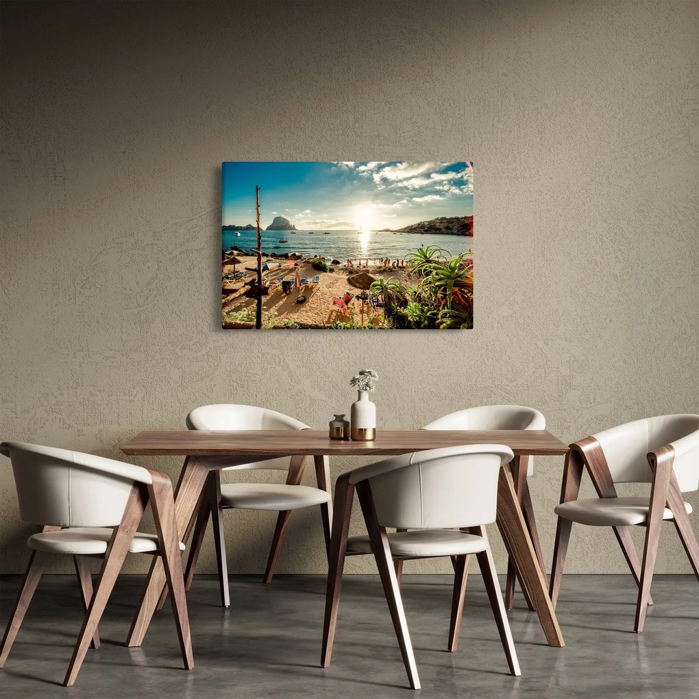 Obraz - Pláž s ľuďmi (90x60 cm)