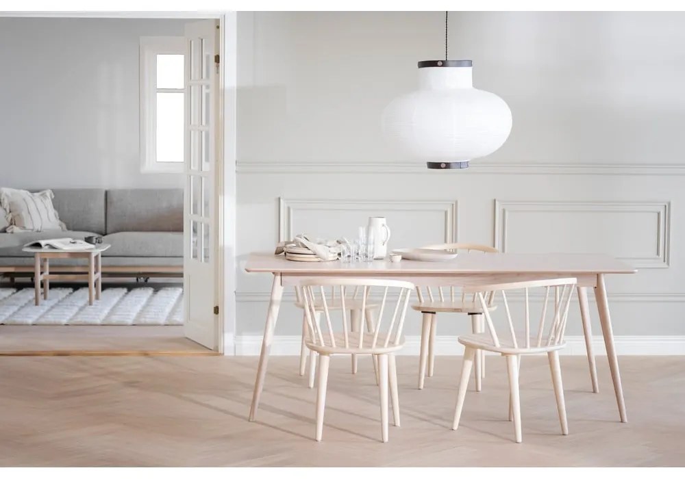 Rozkladací jedálenský stôl s doskou v dubovom dekore 190x90 cm Yumi - Rowico