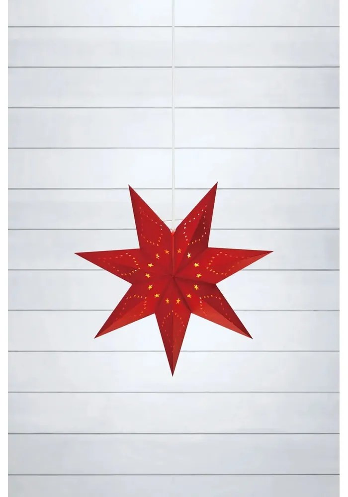 Červená závesná vianočná svetelná dekorácia Saturnus – Markslöjd