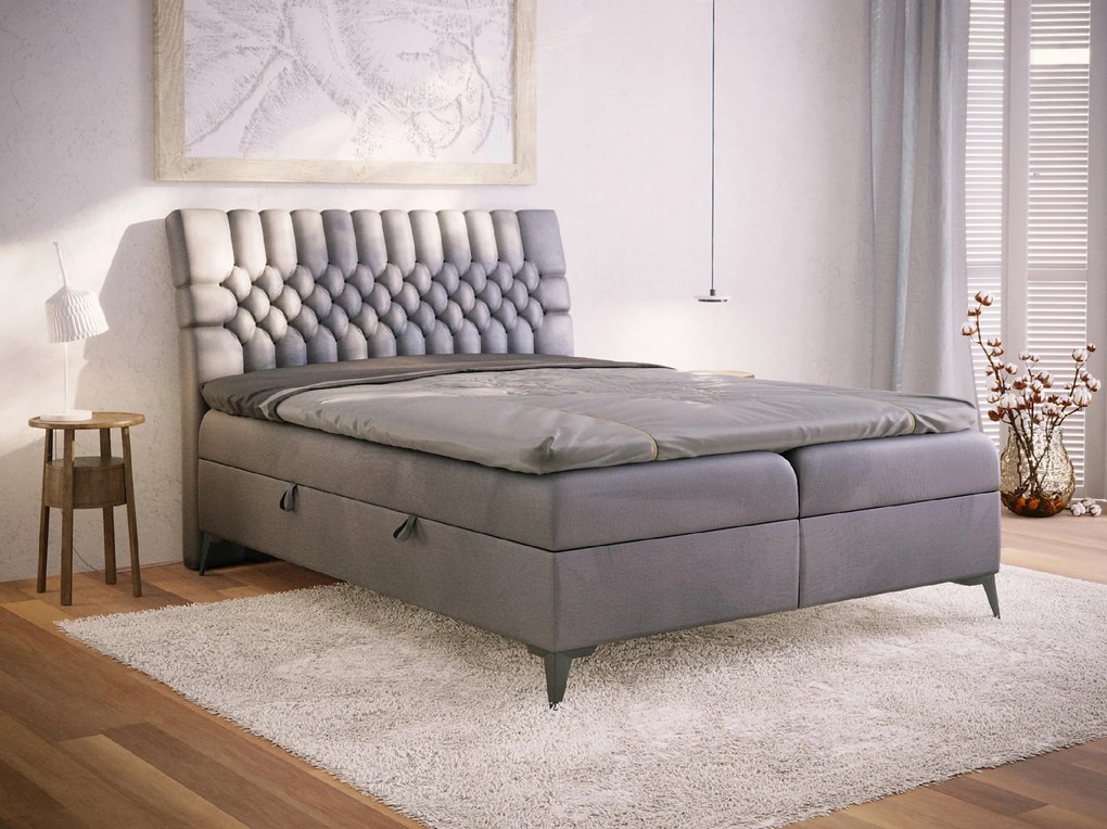 PROXIMA.store - Kontinentálna boxspring posteľ VILLAR - farba na mieru - 120/140/160/180 Veľkosť postele: Pre matrac 120 x 200 cm