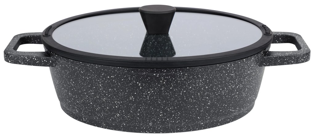 Livarno home Hrniec s pokrievkou, 28 cm (vzhľad žuly)  (100383587)