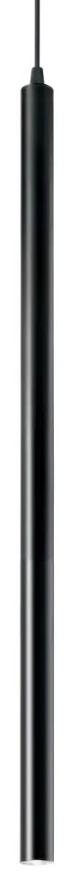IDEAL LUX LED závesný moderný luster ULTRATHIN, čierny, 40cm