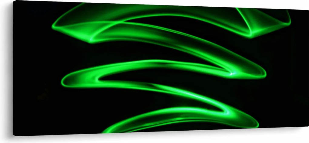 Obraz - neónové vlny (120x50 cm)