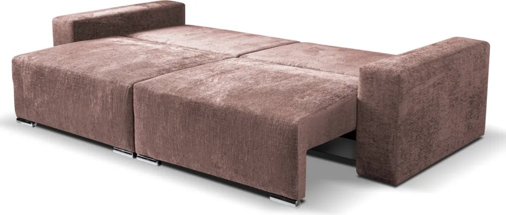 Rozkladacia pohovka Anafi, tmavo ružová látka