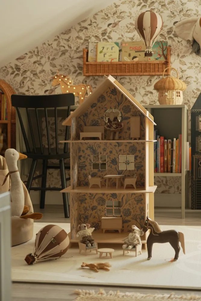 Dekoračný lietajúci balón hnedá/krémová – dekorácia do detskej izby L-50cm x 30cm