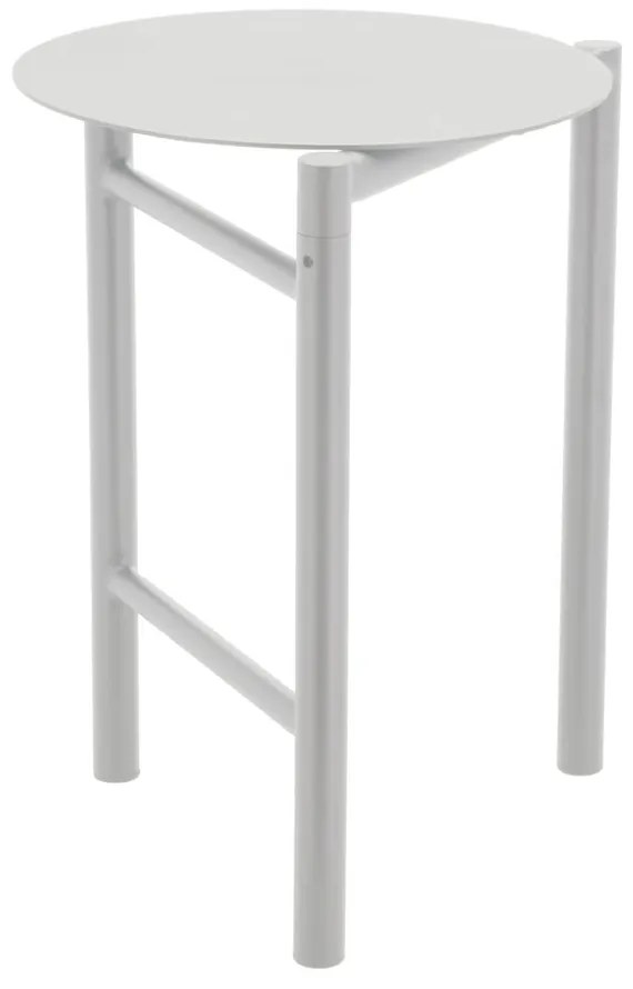 Biela kovová stolička Disc – Zone