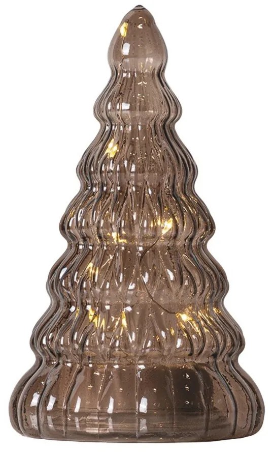 Tmavohnedá svetelná dekorácia na baterky ø 6,5 cm Lucy Tree – Sirius