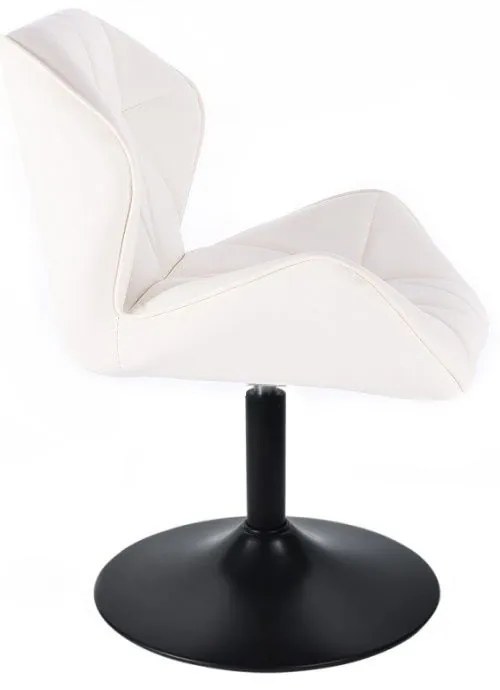 LuxuryForm DESIGN Stolička MILANO na čiernom tanieri - biela