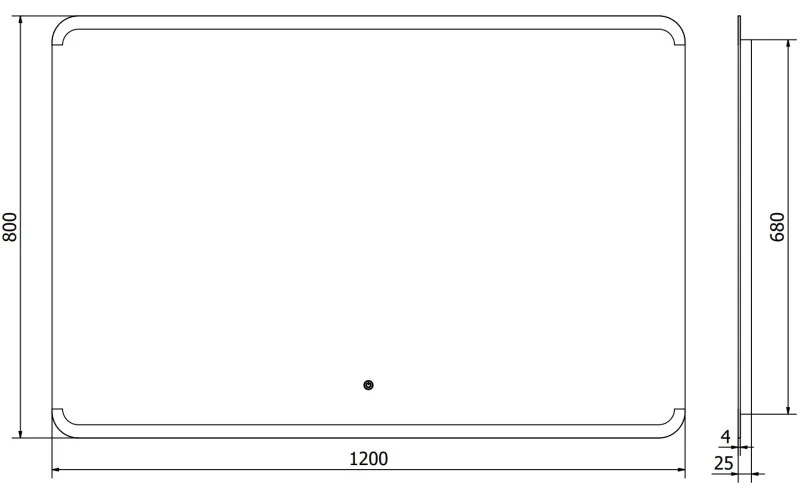 Mexen Nida, LED kúpeľňové zrkadlo s podsvietením 120x80 cm, 6000K, ochrana proti zahmlievaniu, 9806-120-080-611-00