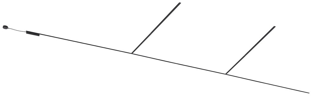 Moderný koľajnicový systém čierny 1-fázový 1000 cm - Magnetic