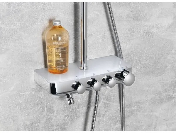 Aqualine - Sprchová súprava s batériou FARRAO lesklý chróm