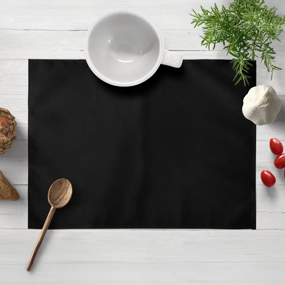 Biante Zamatové prestieranie na stôl Velvet Prémium SVP-023 Čierne 30x40 cm