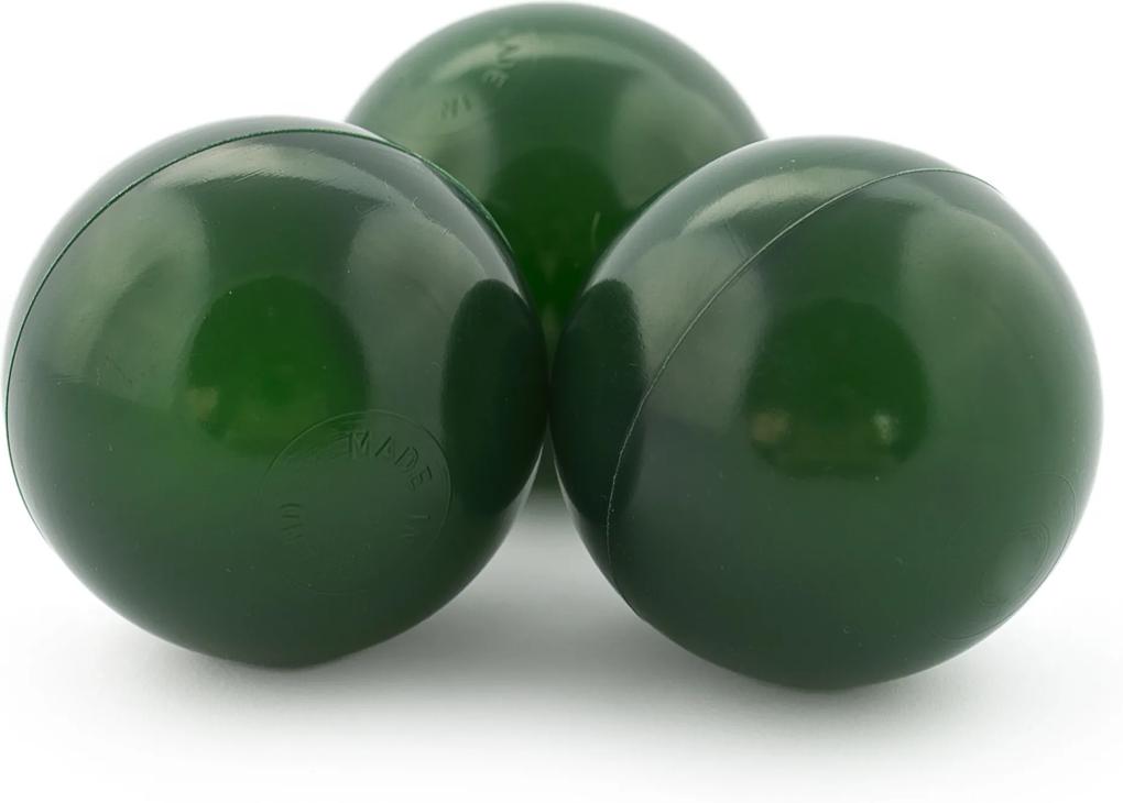 MAXMAX Plastové guľôčky DARK GREEN (tmavo zelené)