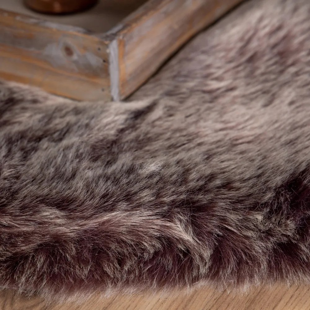 Kusový koberec Samba 495 Mauve (tvar kožušiny), 55x85 tvar kožušiny, fialová, obývacia izba, Obsession