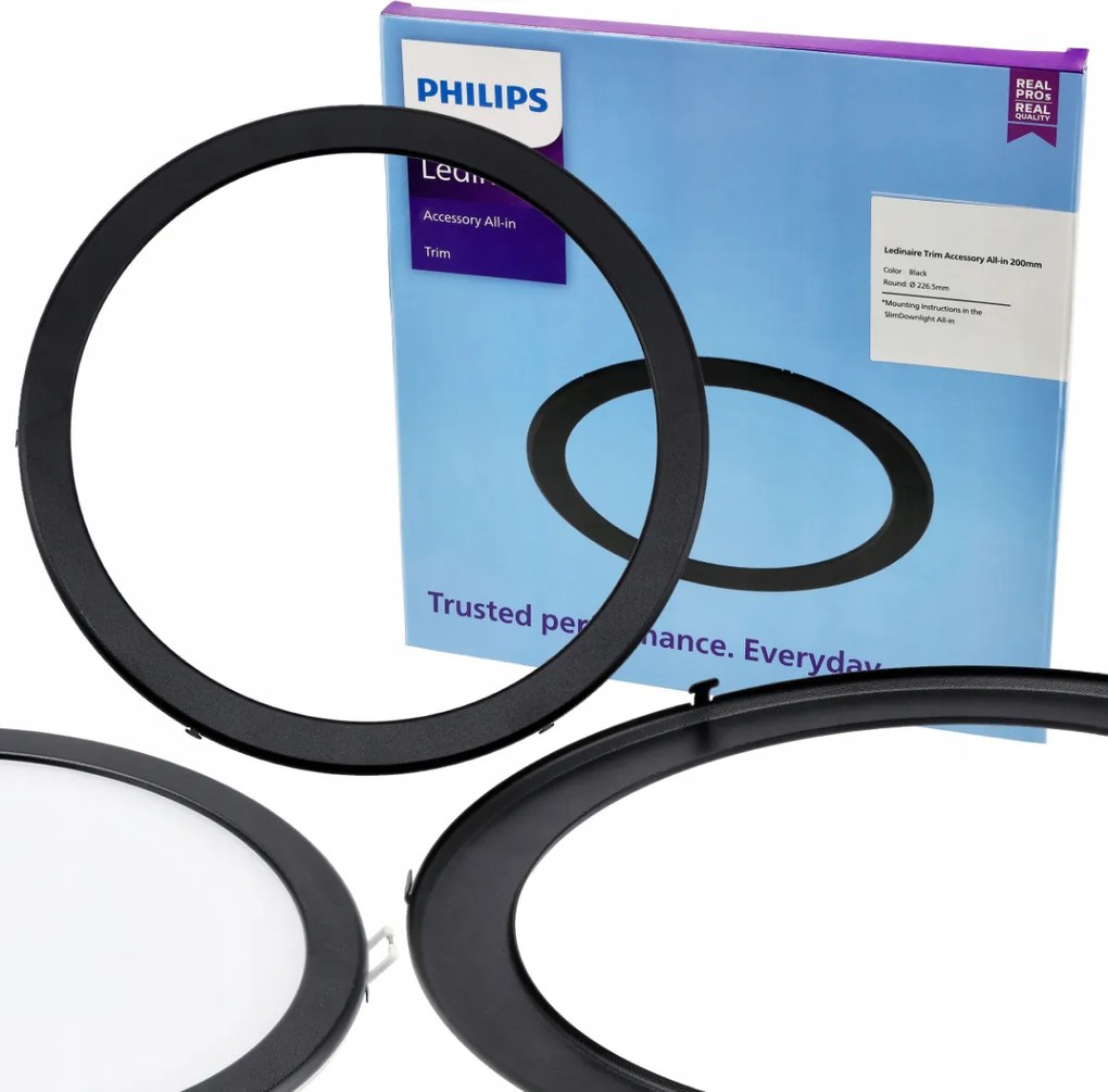 LED zapustený panel - 19w 2000lm 4000k + čierny rám