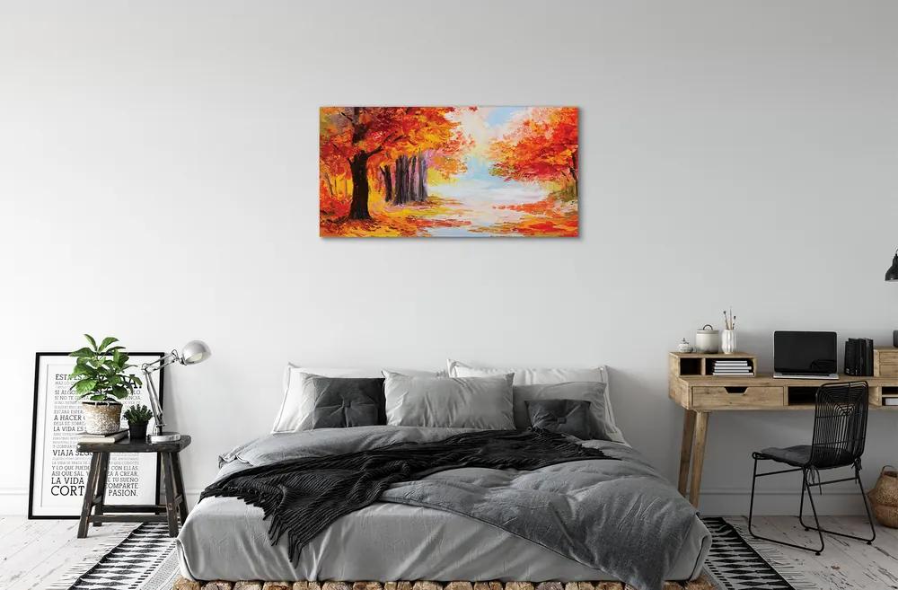Obraz canvas Jesenné lístie stromu 125x50 cm