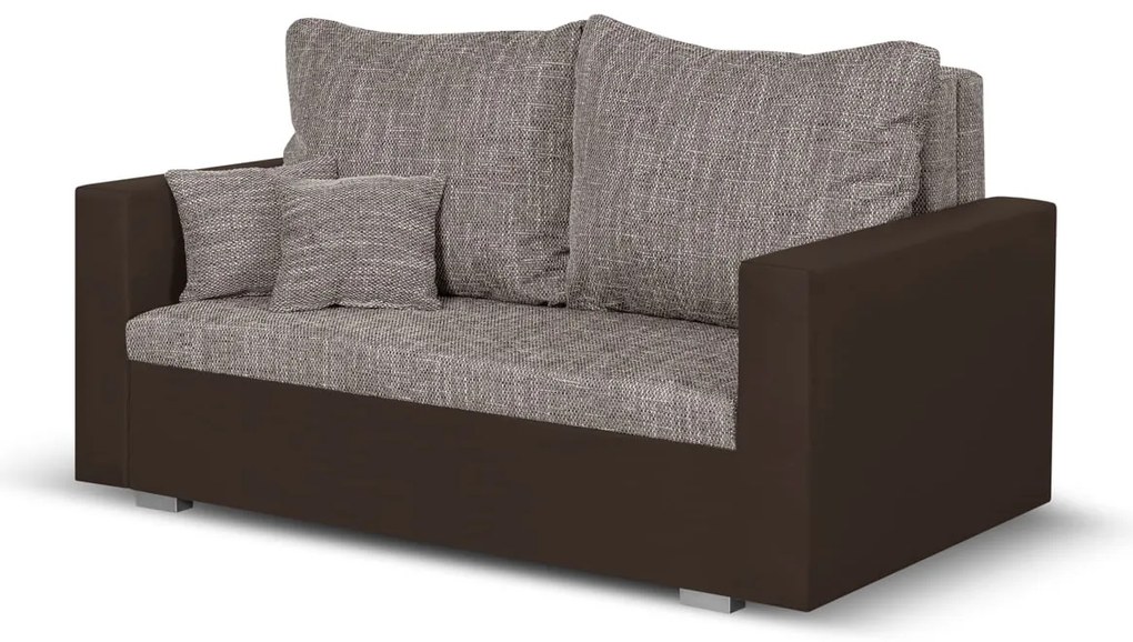 Pohovka pre 2 osoby s funkciou spania LEO Hnedá/bronzová