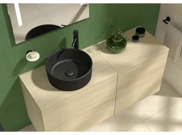 JIKA H8184207161121 - Umývadlo CUBITO na dosku pr. 40 cm keramika matná čierna