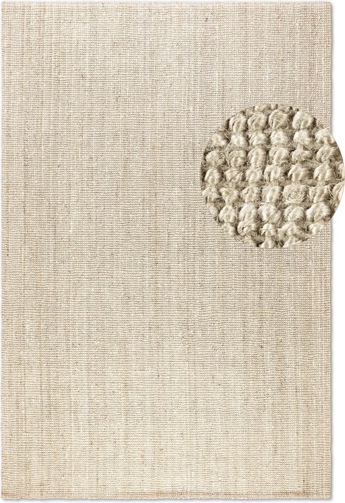 Kusový koberec Bouclé Jute 105973 Ivory White, 160x230, béžová, chodba / predsieň, Hanse Home