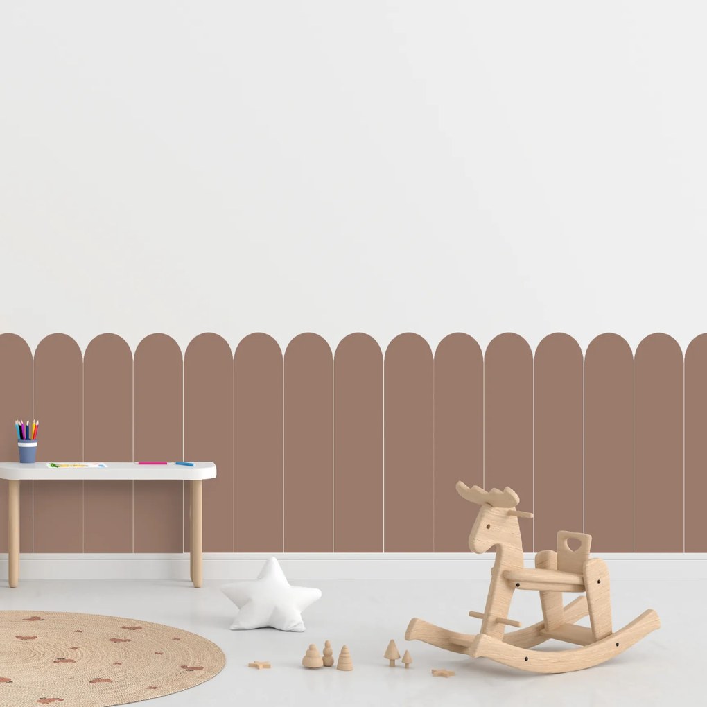 60x100cm Oblúk - Hnedá farba - textilná nálepka na stenu Farba: Tmavá, Veľkosť: 80 cm