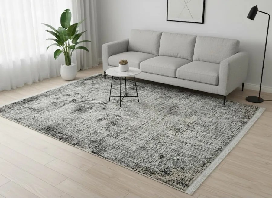 DC Koberec Exclusive 441 sivá čierna Rozmer: 200×290 cm