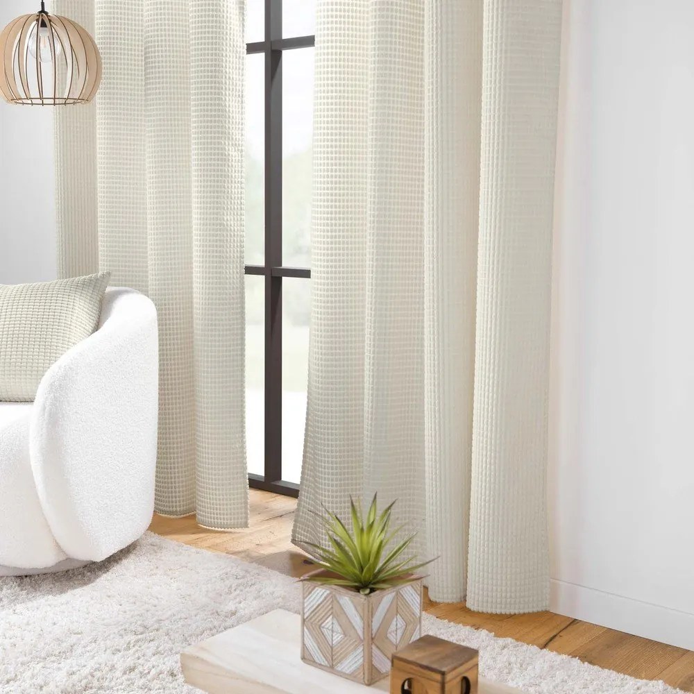 Béžový zamatový záves 140x260 cm Swing – douceur d'intérieur