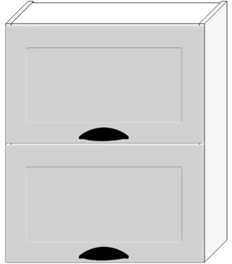 Kuchynská skrinka Adele W60grf/2 Šedá Mat/Biely