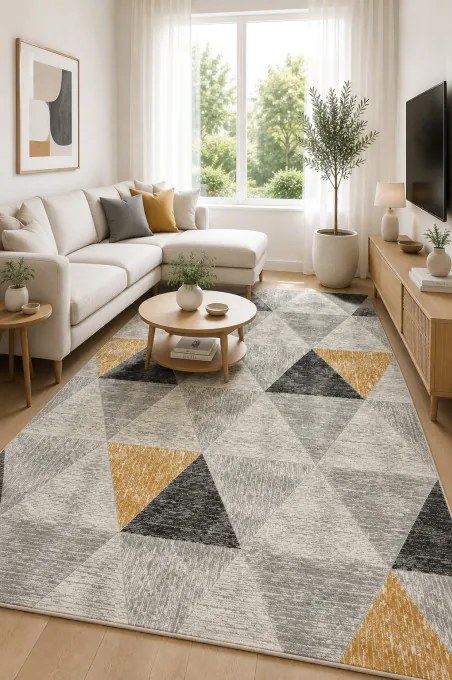 Koberec HOME W8493 CREAM / YELLOW