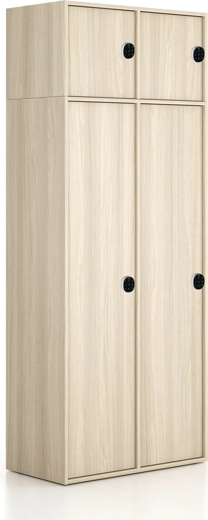 Nadstavba pre skrine FRAME, 2x dvere, 872 x 450 x 427 mm, kódový zámok, dub prírodný