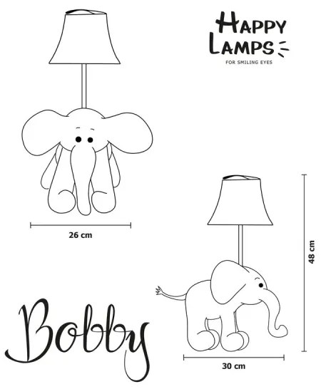 Happy Lamps - LED Detská stolná lampa BOBBY LED/5,4W/230V slonovina